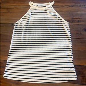 Women’s SHEIN Black and White Striped Tank Top Size XL NWT